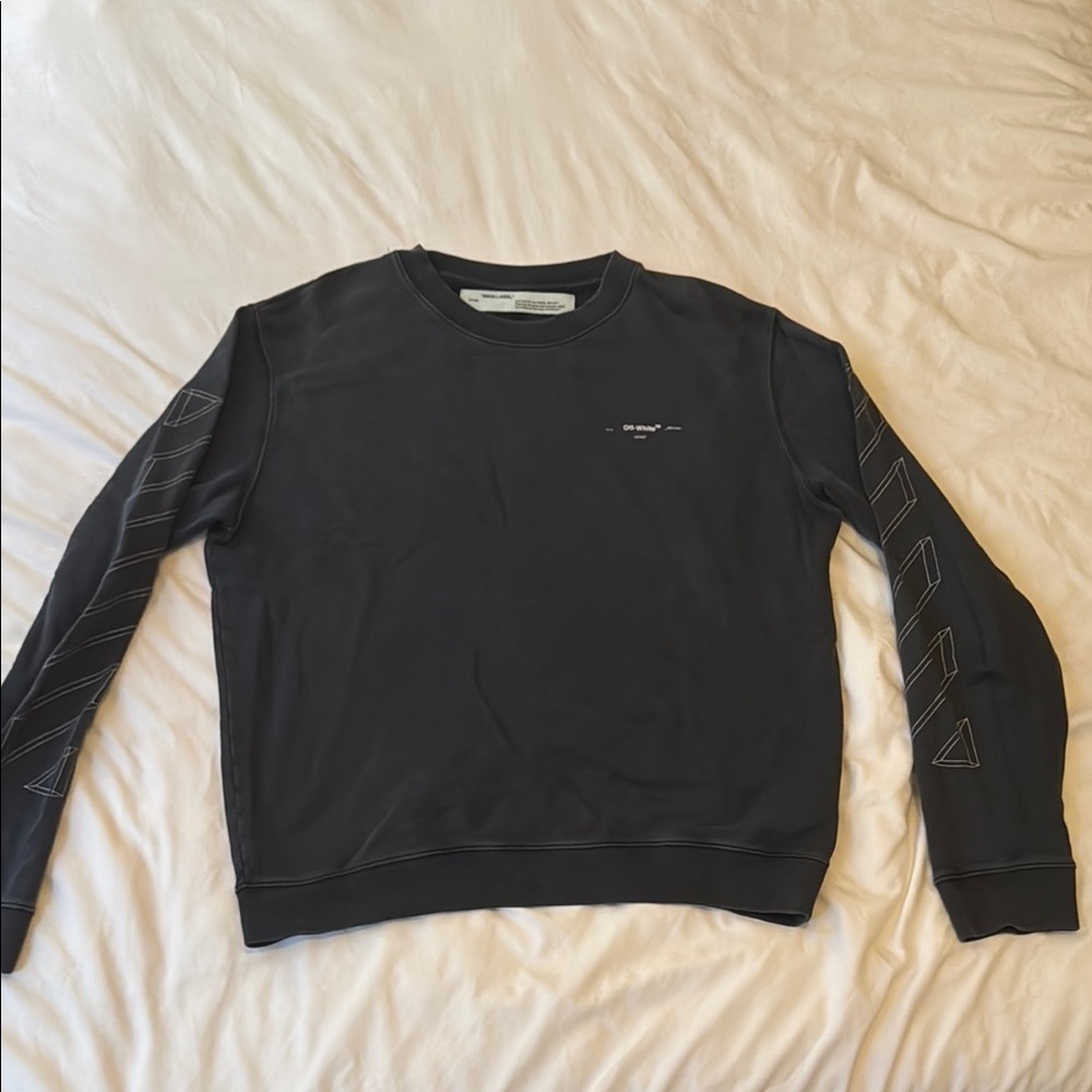 Off-White Black Crewneck Knit Sweater